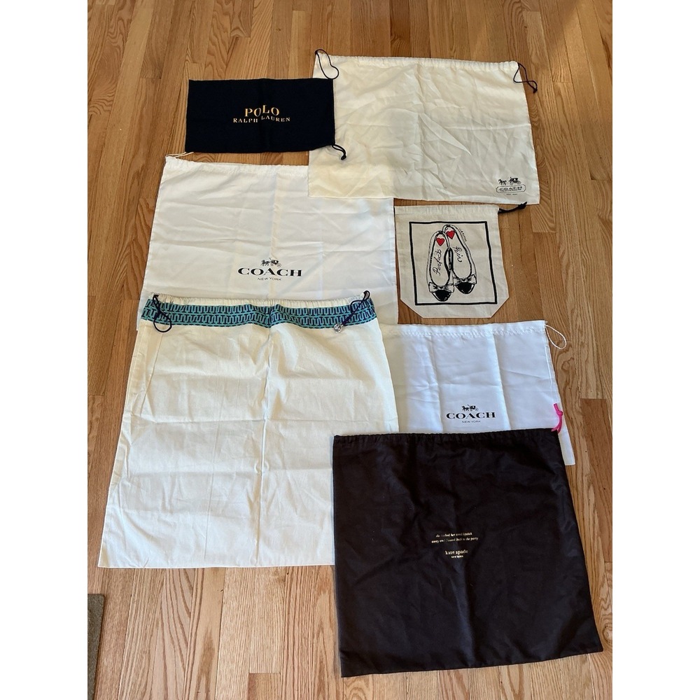 Lot 7 Designer Dust Bags Coach Ralph Lauren Tory Burch Kate Spade Brighton